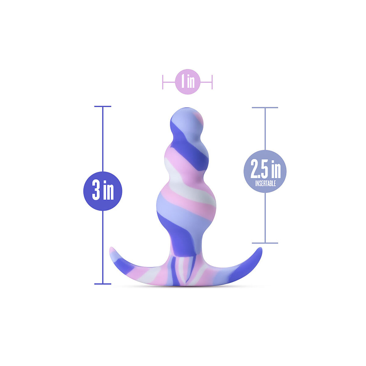 Plug Anal Blush Avant Multicolor (7,6 cm) (6,3 cm)