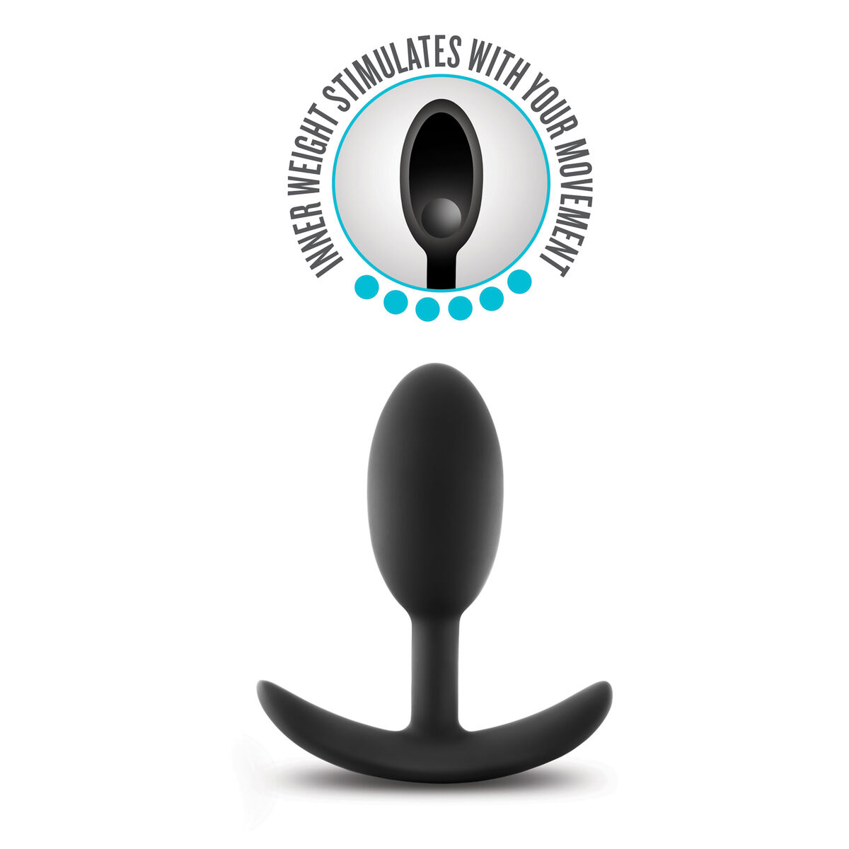 Plug Anal Blush Adventures Negro (7,6 cm) (10,1 cm)