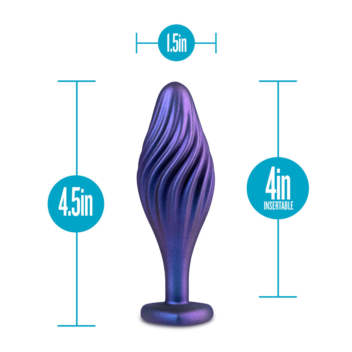 Plug Anal Blush Adventures Morado (10,1 cm)