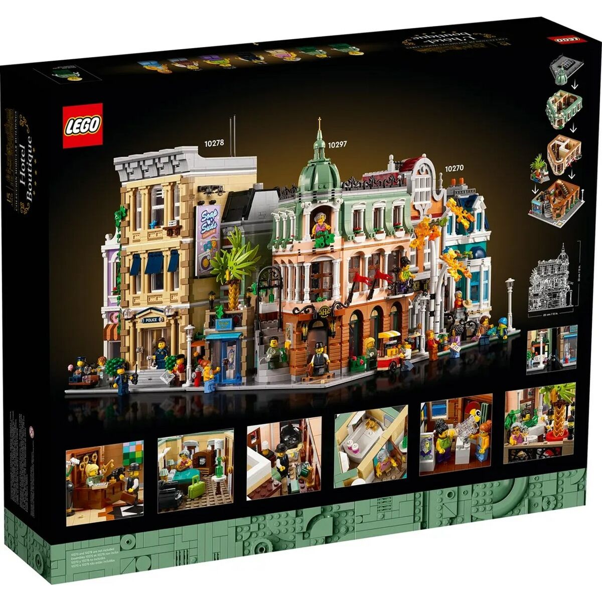 Juego de Construcción Lego Icons 10297 Boutique Hotel Negro 3066 Piezas
