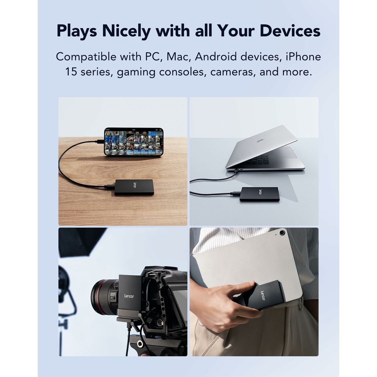 Disco Duro Externo Lexar LSL500X001T-RNBNG 1 TB SSD 2,5"