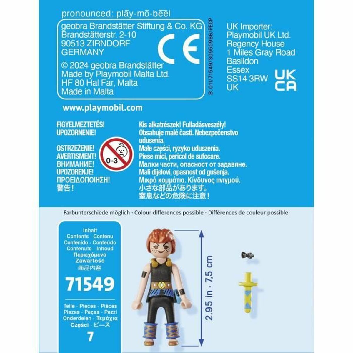 Figura Playmobil Asterix 71549 7 Piezas