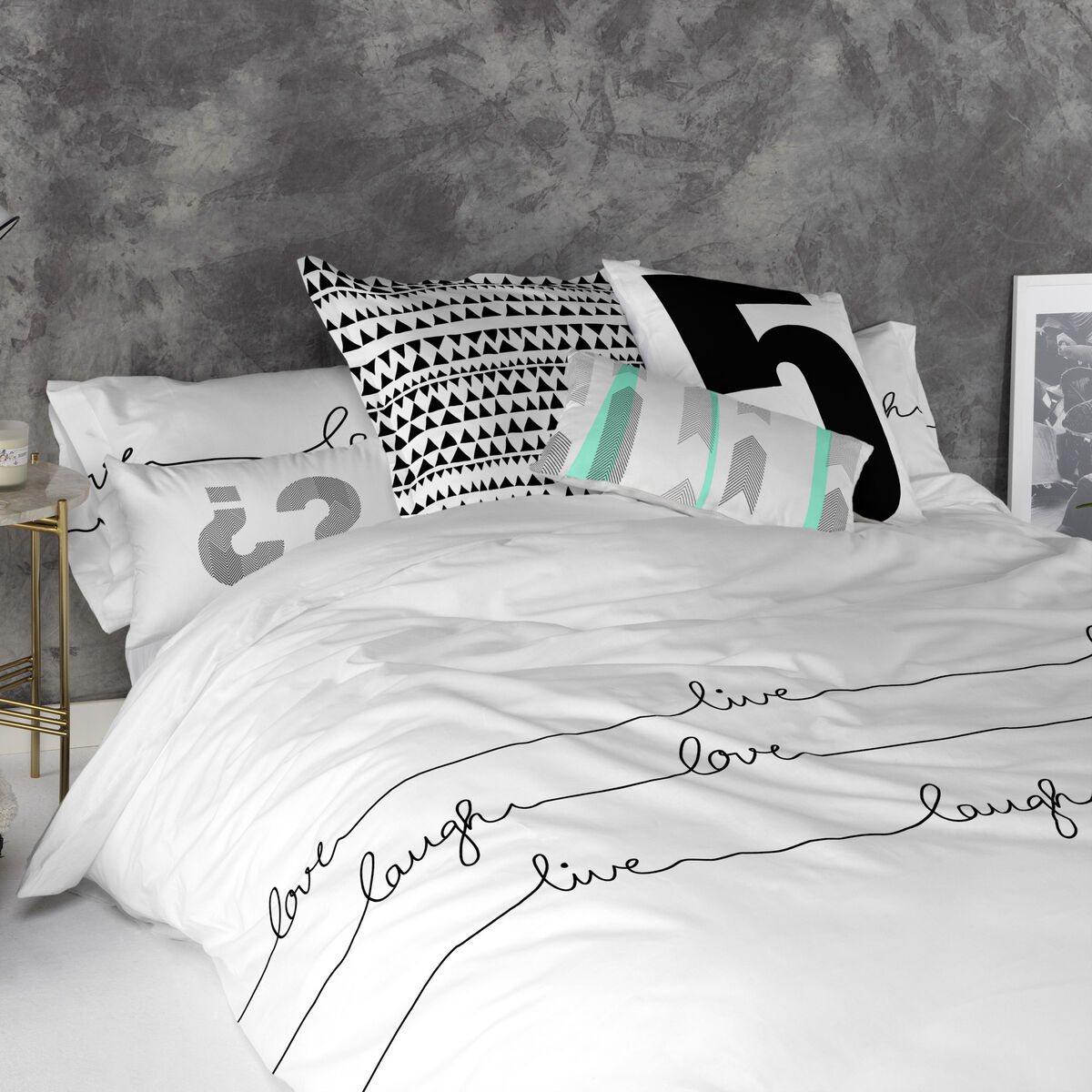 Juego de fundas de almohada HappyFriday Live Multicolor 50 x 75 cm 15 x 1 x 38 cm 2 Piezas