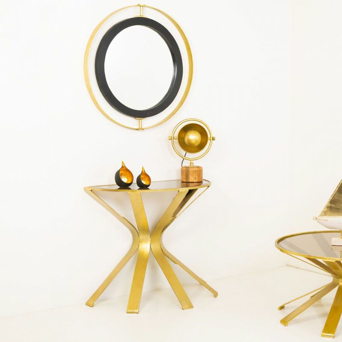 Recibidor Alexandra House Living Latón 52 x 78 x 94 cm