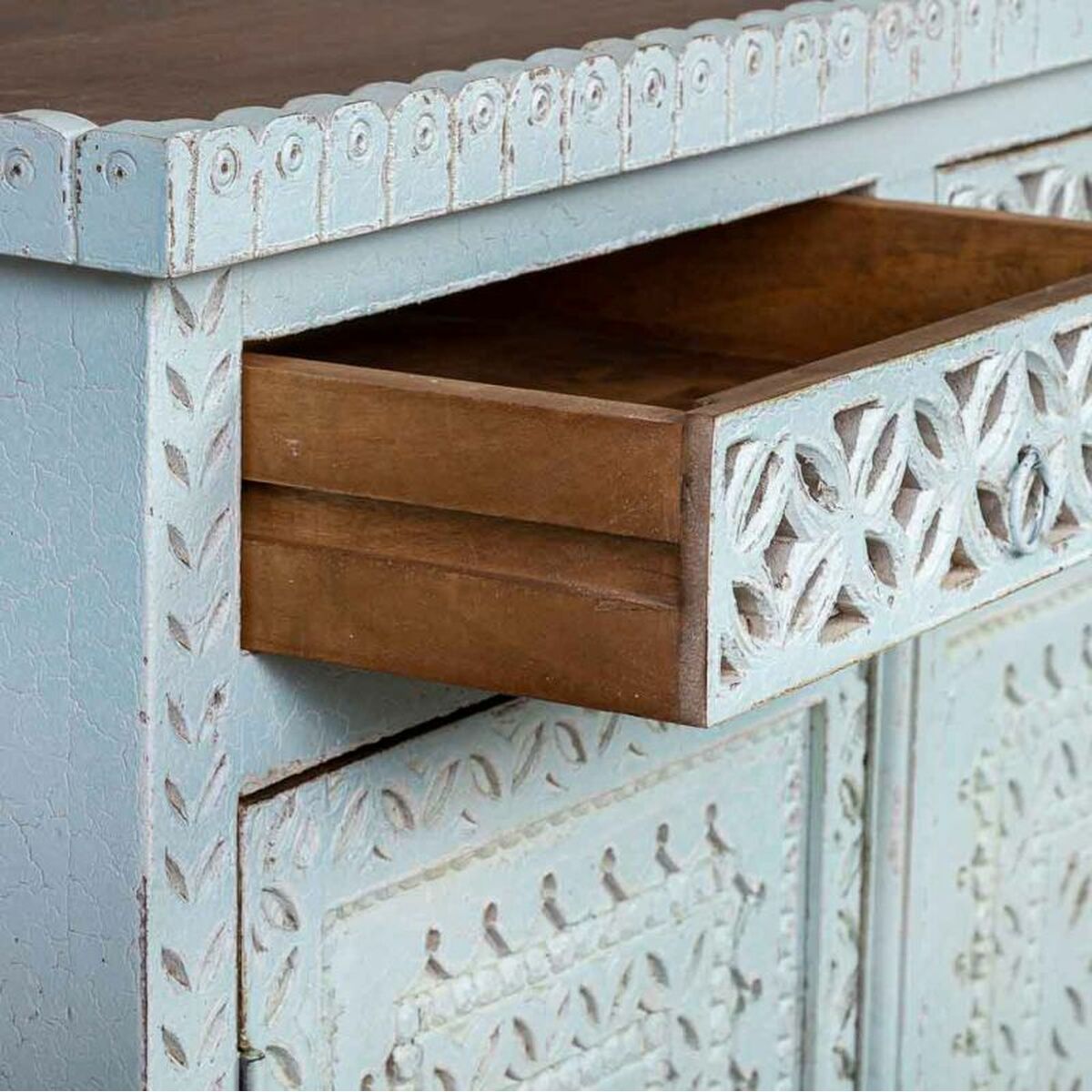 Recibidor Alexandra House Living Azul Marrón 43 x 94 x 95 cm