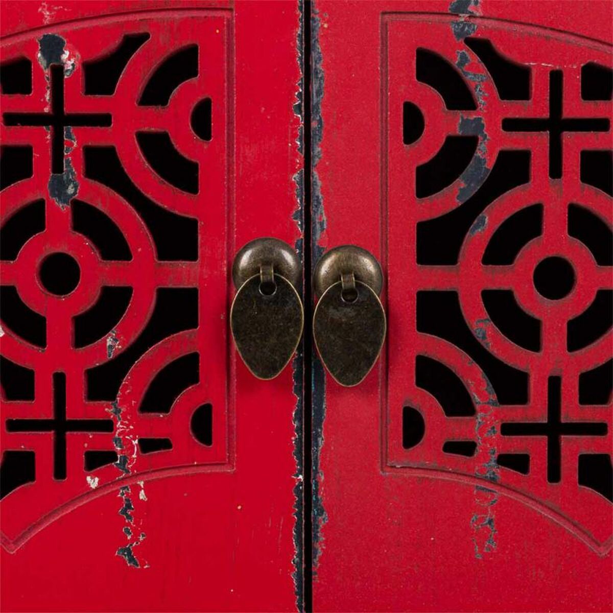 Cajonera multiusos Alexandra House Living Rojo Madera de abeto Madera MDF 40 x 50 x 120 cm