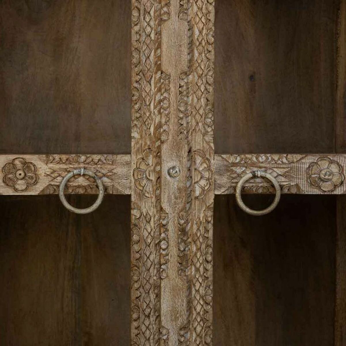 Vitrina Alexandra House Living Vidrio Hierro Madera de mango 43 x 180 x 106 cm