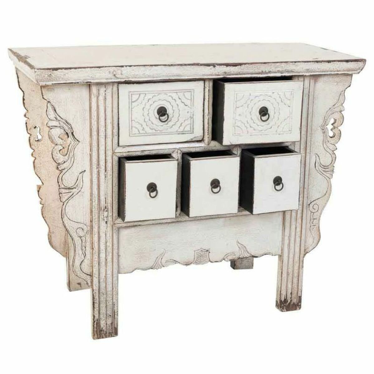 Recibidor Alexandra House Living Blanco 45 x 80 x 101 cm