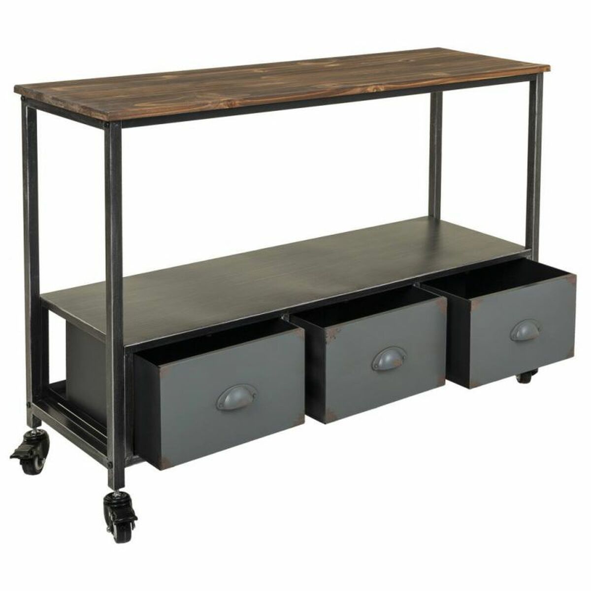 Recibidor Alexandra House Living Marrón Gris 32 x 72 x 100 cm