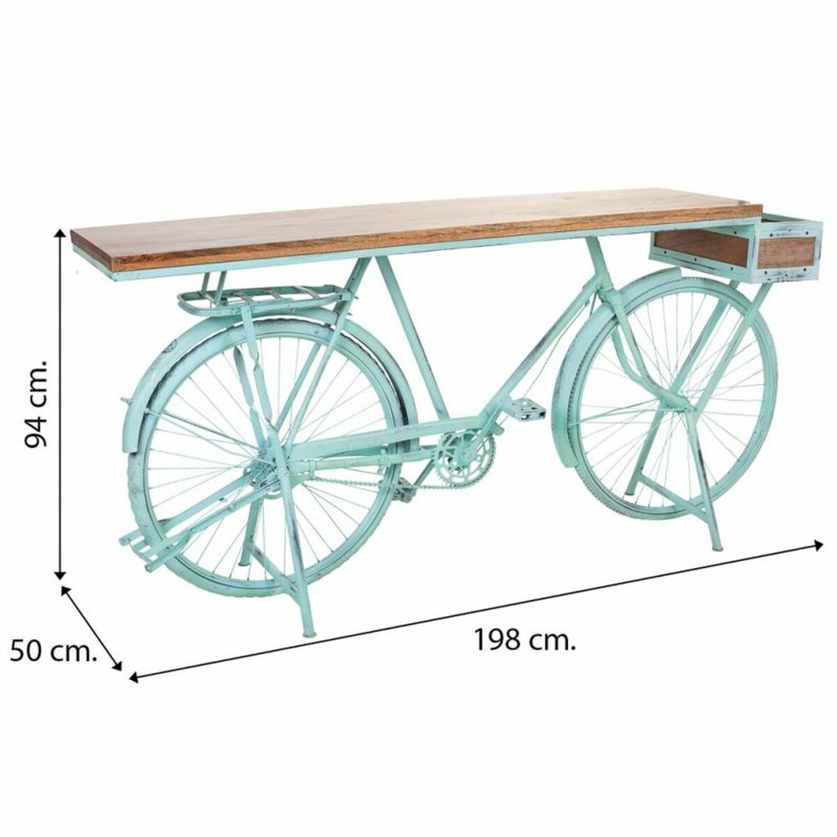 Recibidor Alexandra House Living Bike Turquesa 50 x 94 x 198 cm