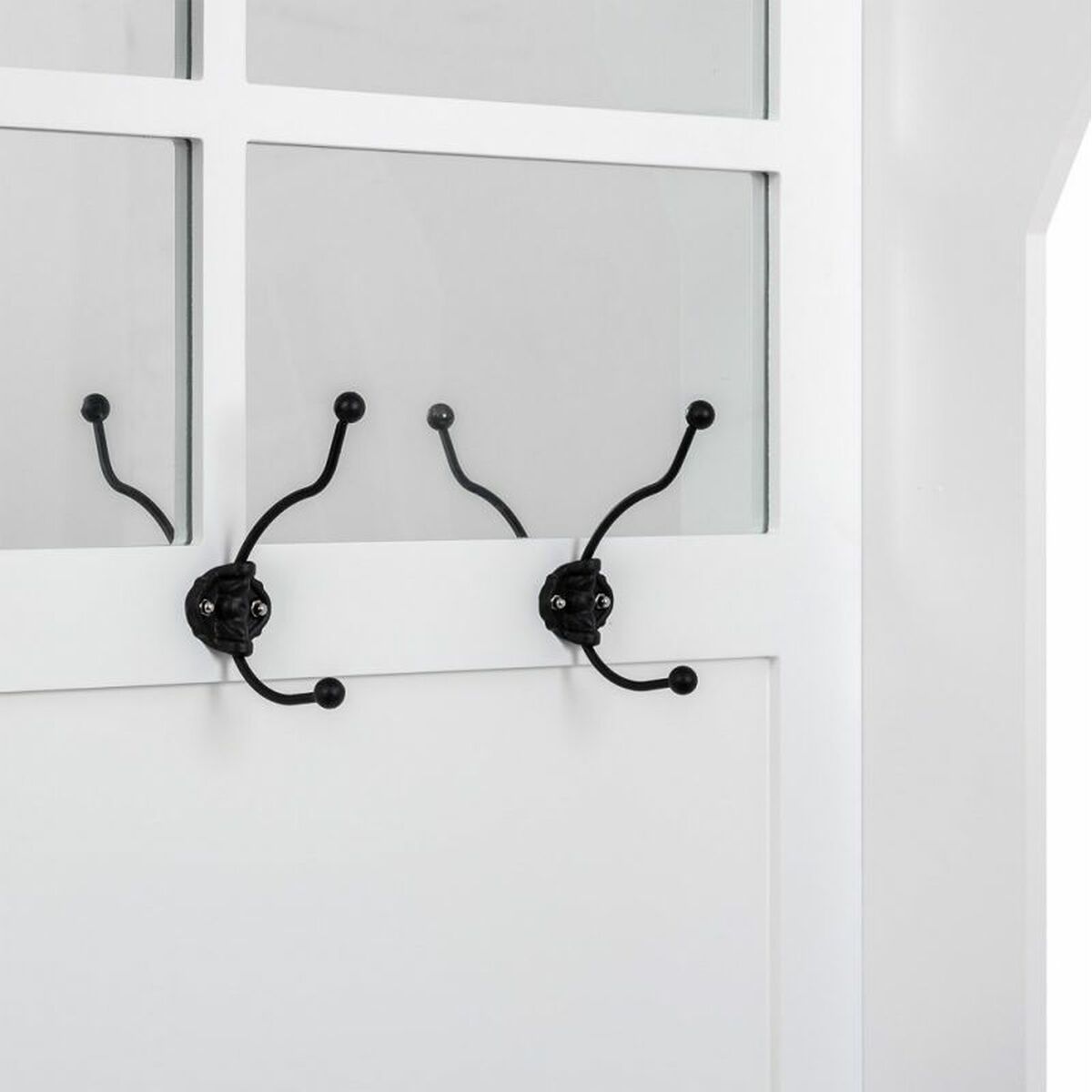 Perchero con Balda Alexandra House Living Blanco Marrón Aleación de Zinc Madera MDF 39 x 184 x 92 cm