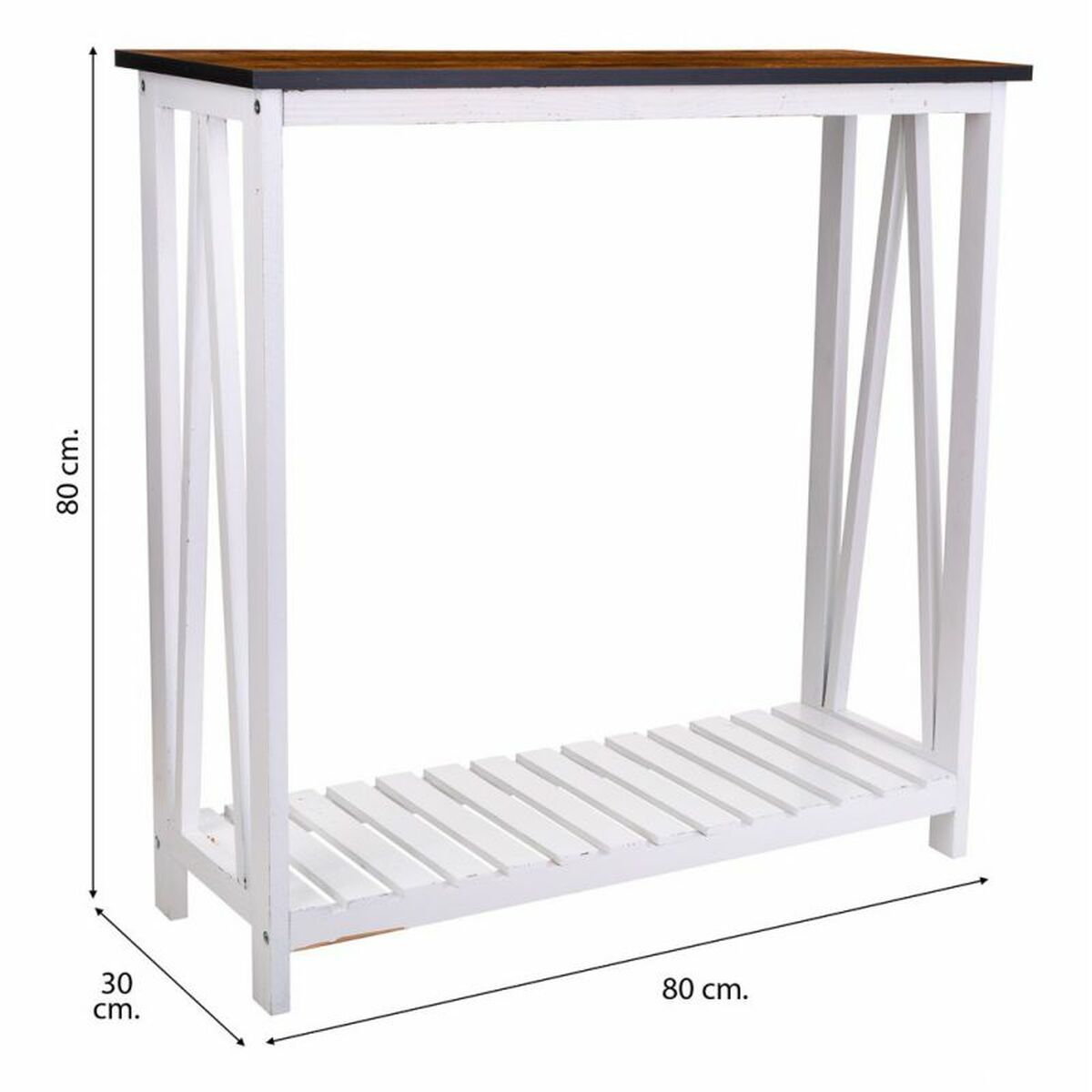 Recibidor Alexandra House Living Blanco 30 x 80 x 80 cm