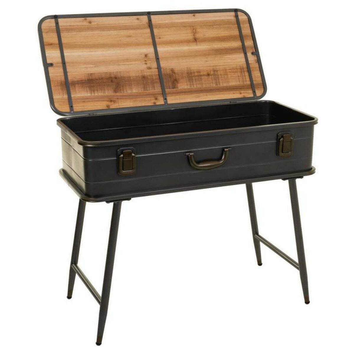 Recibidor Alexandra House Living Marrón Gris 35 x 67 x 80 cm