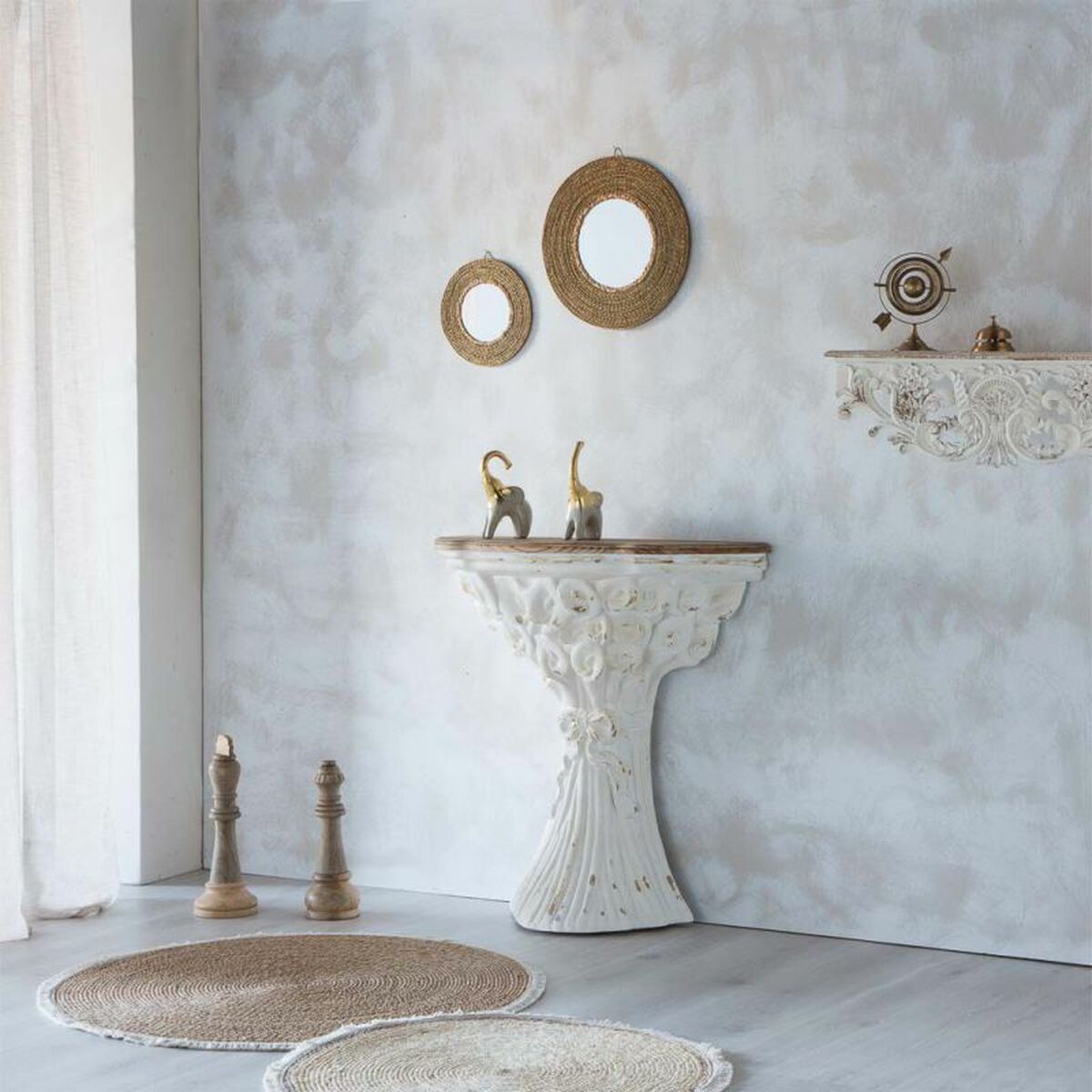 Recibidor Alexandra House Living Blanco 32 x 83 x 82 cm