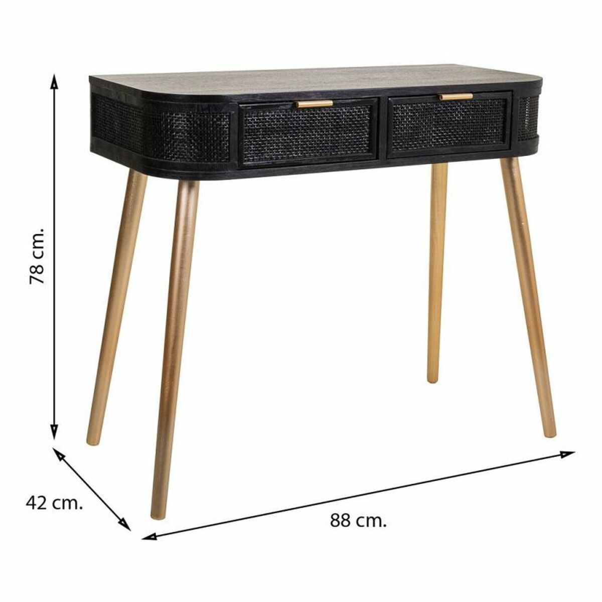 Recibidor Alexandra House Living Negro 42 x 79 x 88 cm