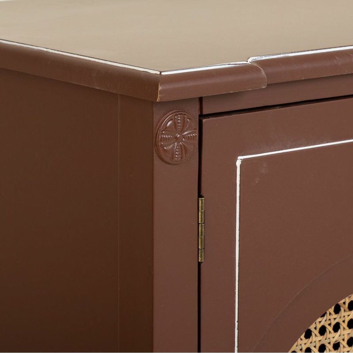 Recibidor Alexandra House Living Marrón Natural 38 x 90 x 80 cm