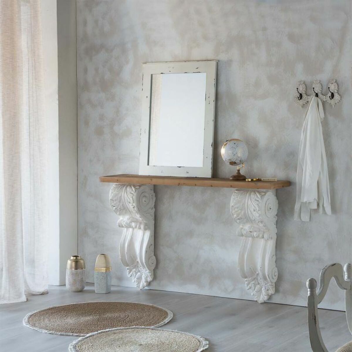 Recibidor Alexandra House Living Blanco 32 x 93 x 153 cm