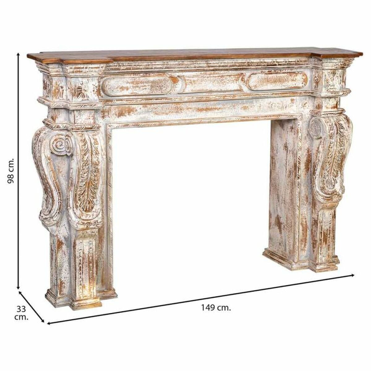 Recibidor Alexandra House Living Blanco Gris 33 x 98 x 149 cm