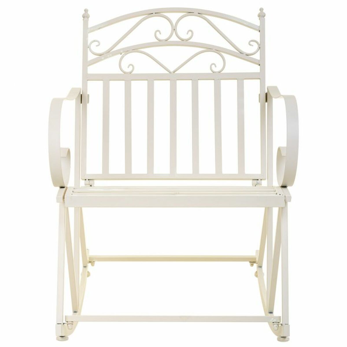 Silla mecedora Alexandra House Living Blanco Hierro 24 x 45 x 24 cm
