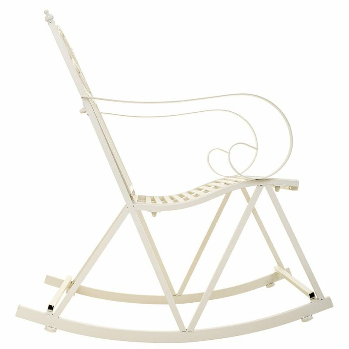 Silla mecedora Alexandra House Living Blanco Hierro 24 x 45 x 24 cm