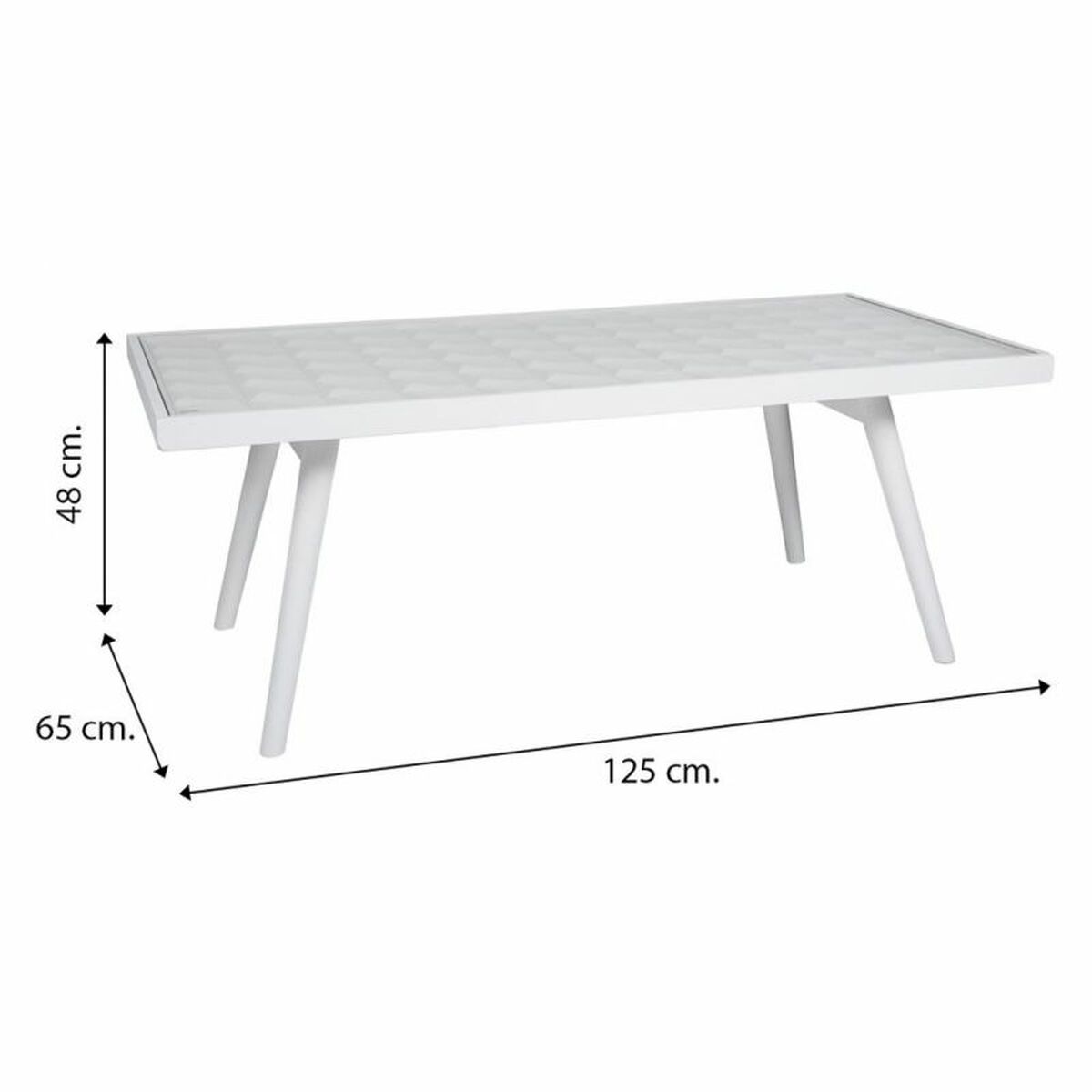 Mesa auxiliar Alexandra House Living Blanco 65 x 48 x 125 cm
