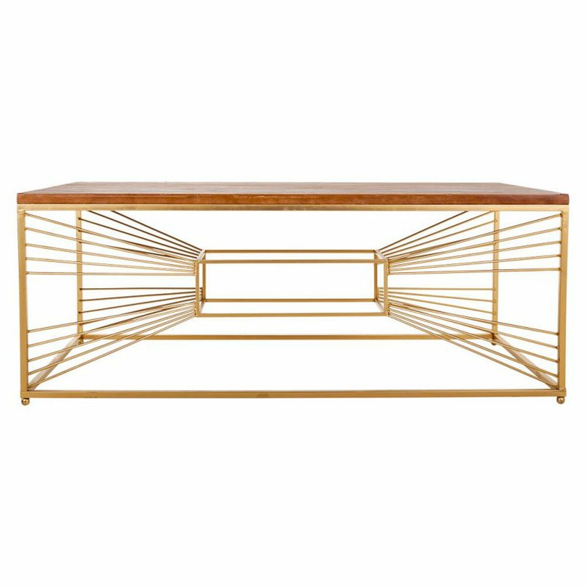 Mesa de Centro Alexandra House Living Oro Natural Hierro Madera de abeto Madera MDF 70 x 50 x 130 cm