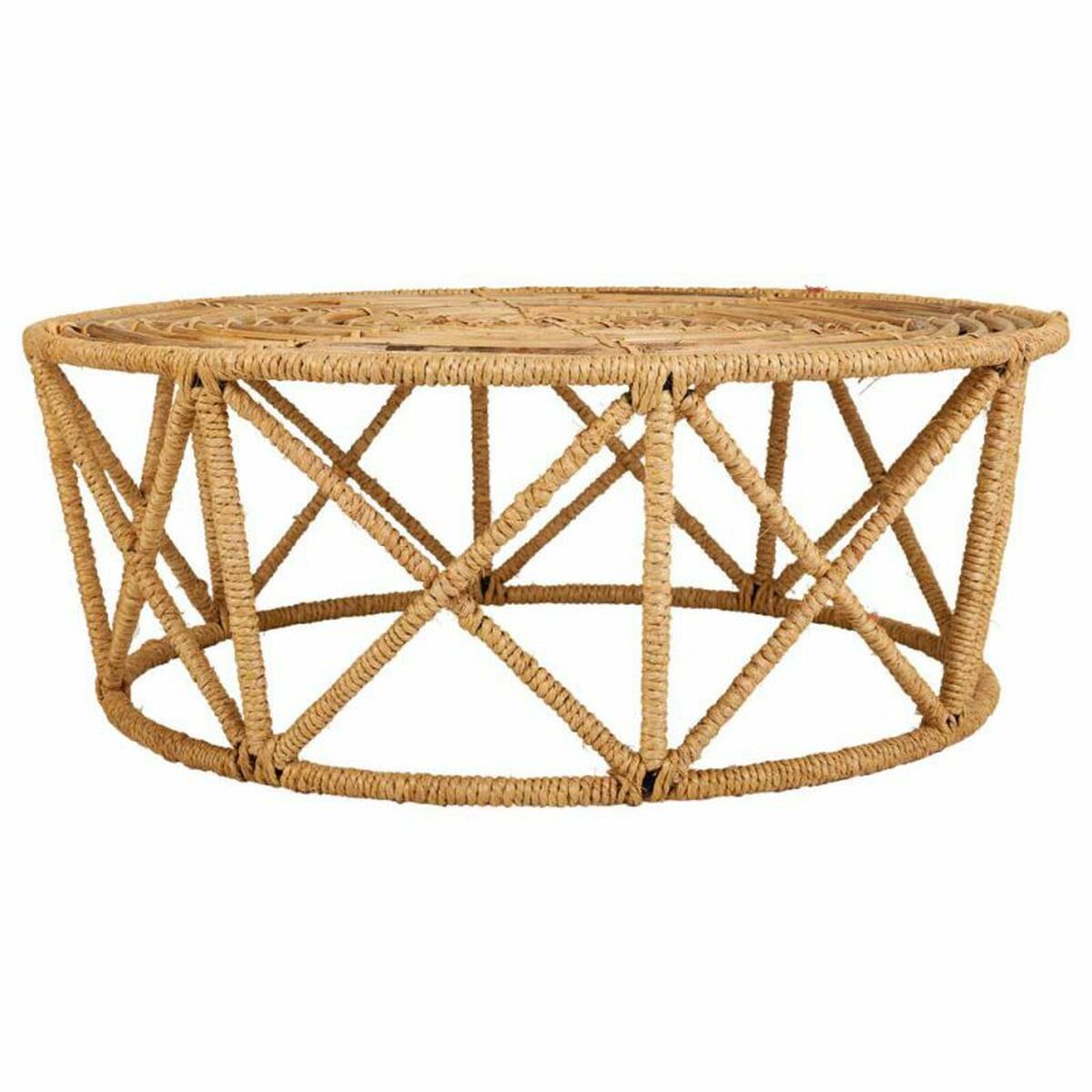 Mesa de Centro Alexandra House Living Marrón Caña 80 x 45 x 80 cm