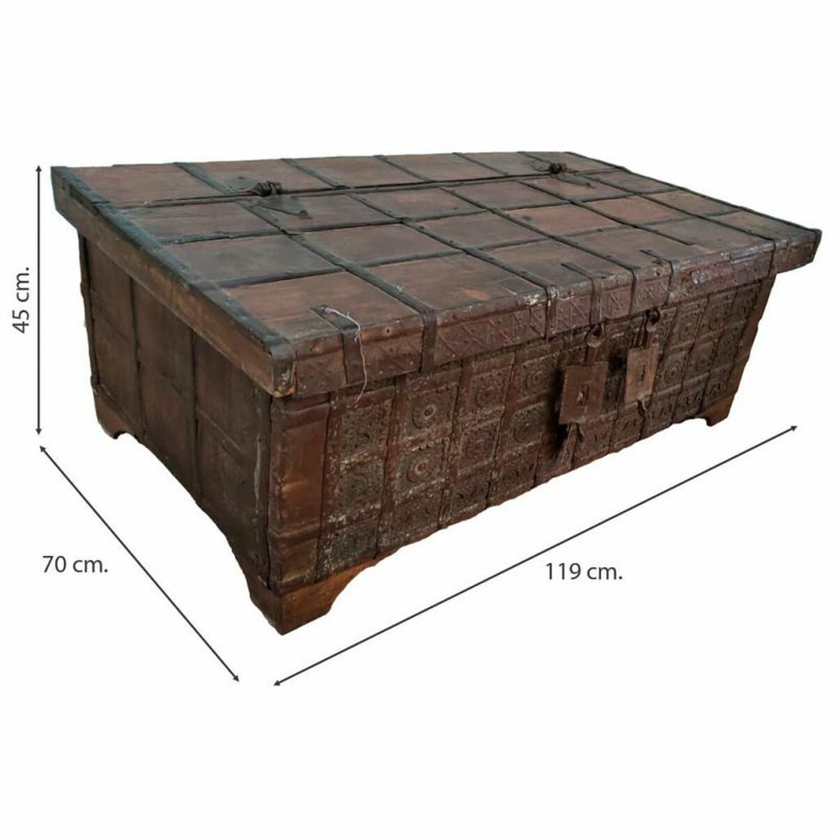 Mesa de Centro Alexandra House Living Marrón 70 x 45 x 119 cm