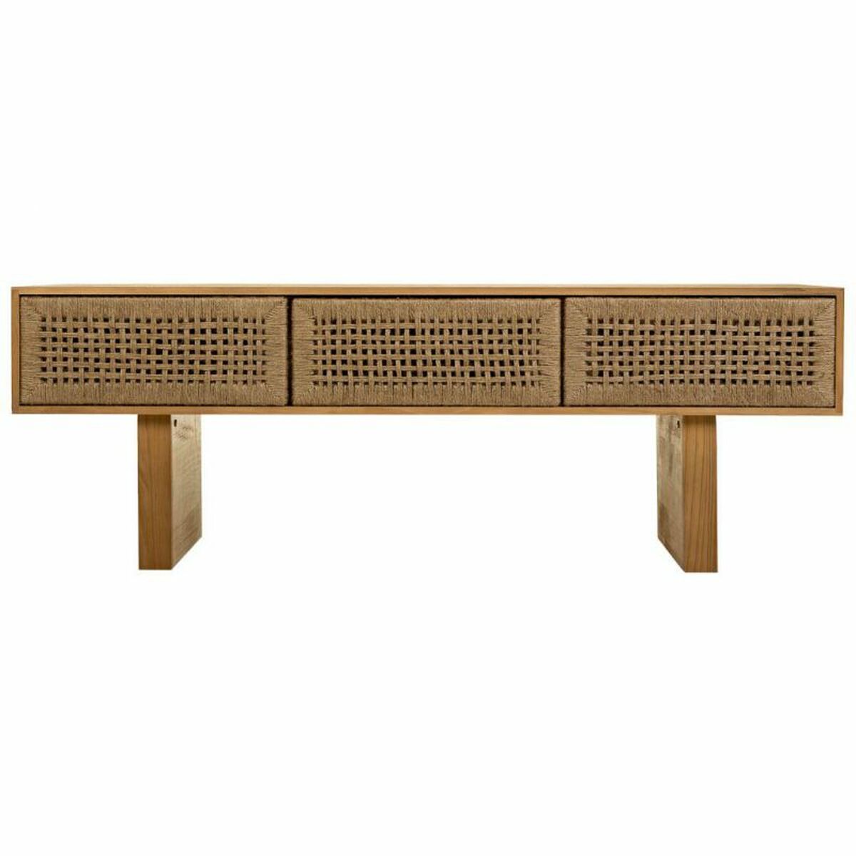 Mesa auxiliar Alexandra House Living Marrón Cuerda Madera de abeto Madera de Paulonia 36 x 45 x 130 cm