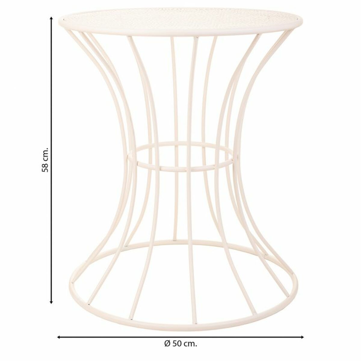 Mesa auxiliar Alexandra House Living Blanco Hierro 20 x 50 x 21 cm