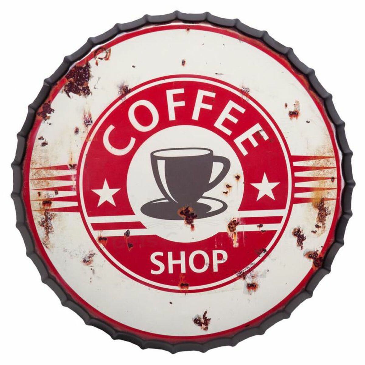 Mesa auxiliar Alexandra House Living Rojo 60 x 75 x 60 cm