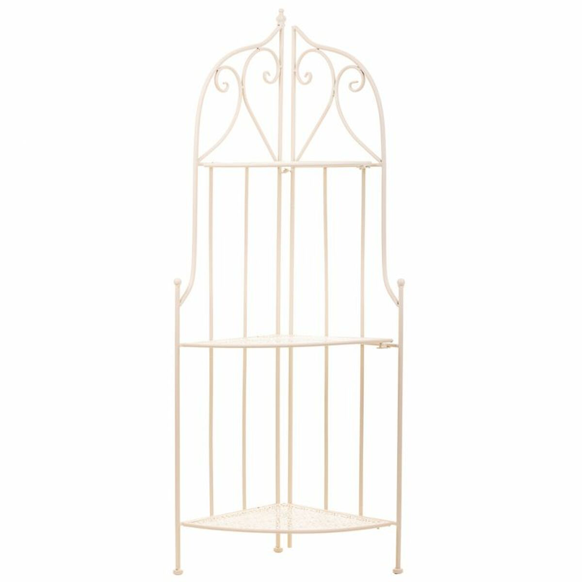 Estantería de Esquina Alexandra House Living Blanco Metal Hierro Forja 30 x 38 x 30 cm