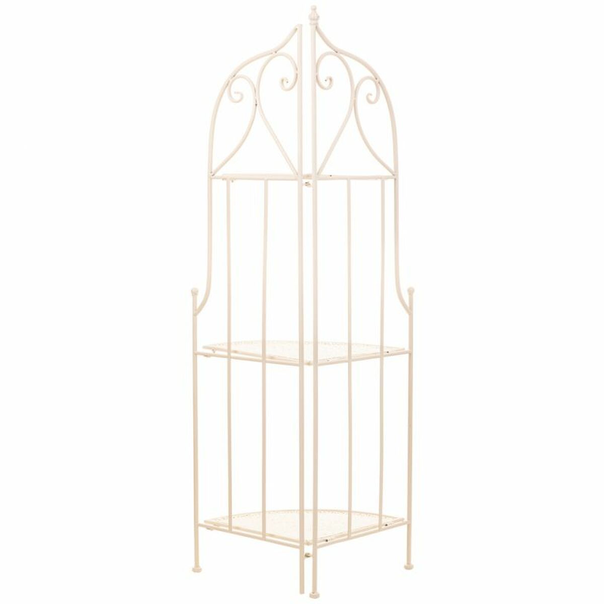 Estantería de Esquina Alexandra House Living Blanco Metal Hierro Forja 30 x 38 x 30 cm