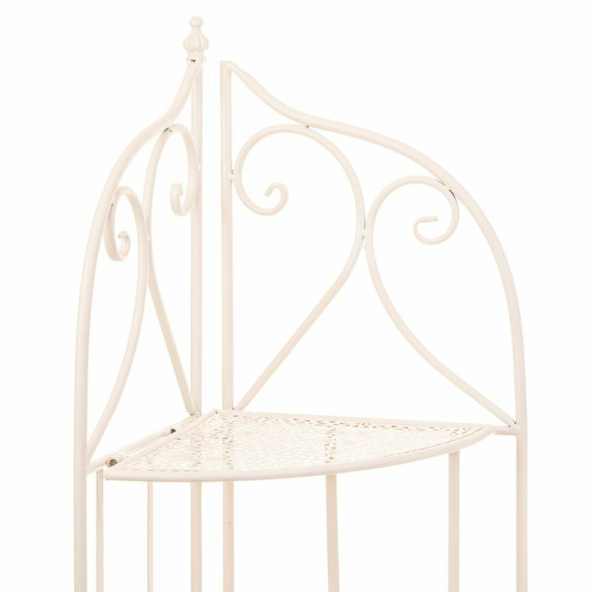 Estantería de Esquina Alexandra House Living Blanco Metal Hierro Forja 30 x 38 x 30 cm