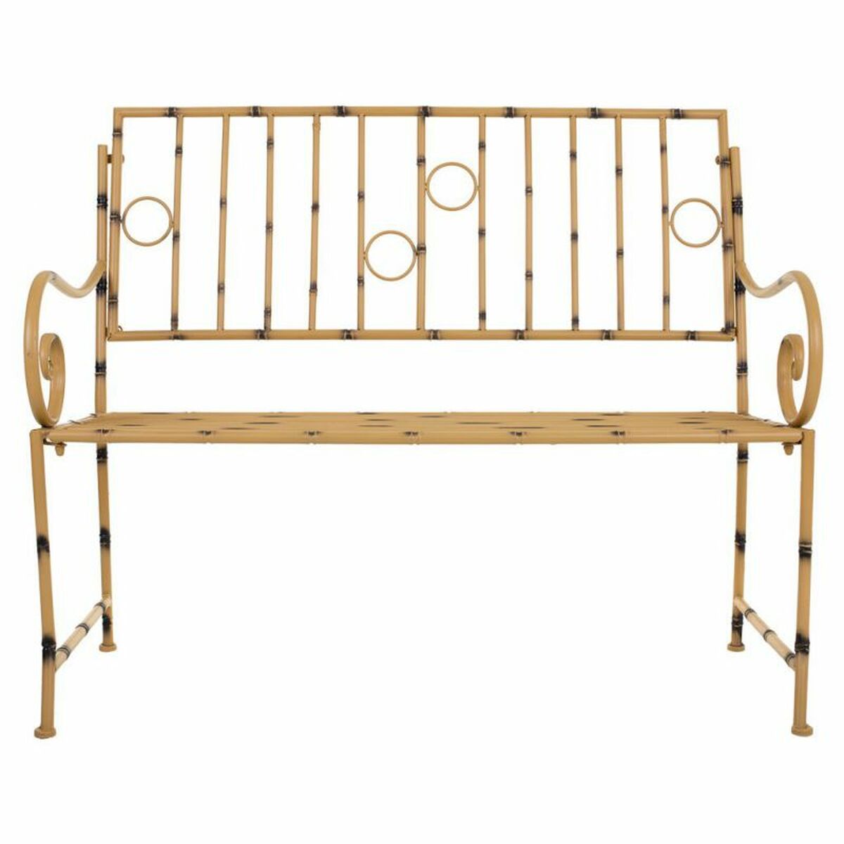 Banco Alexandra House Living Amarillo Metal 50 x 92 x 126 cm