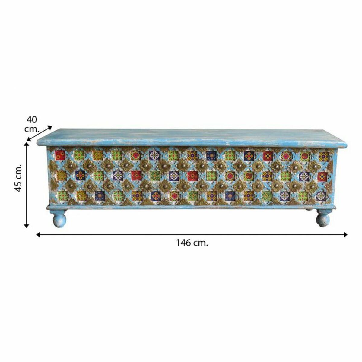 Baúl Alexandra House Living Madera de mango 40 x 45 x 146 cm