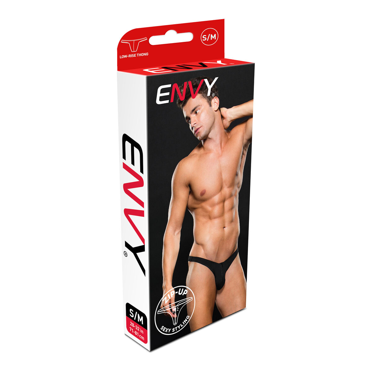 Tanga Envy Lowrise Zip Negro S/M