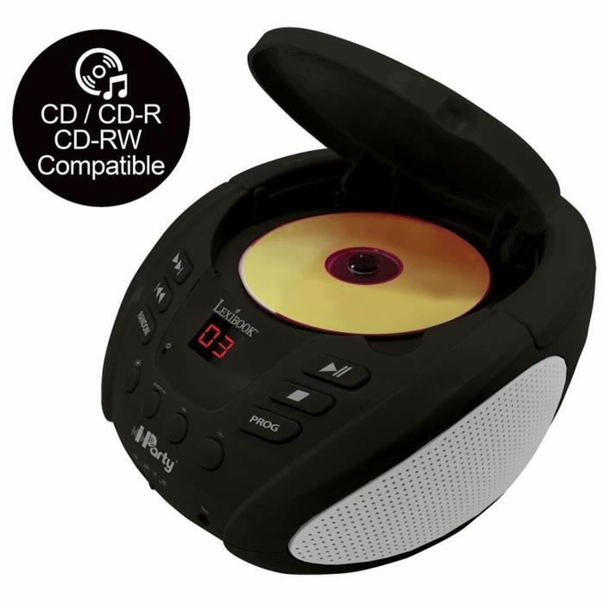 Reproductor CD/MP3 Lexibook iParty Bluetooth 5.0 Negro USB