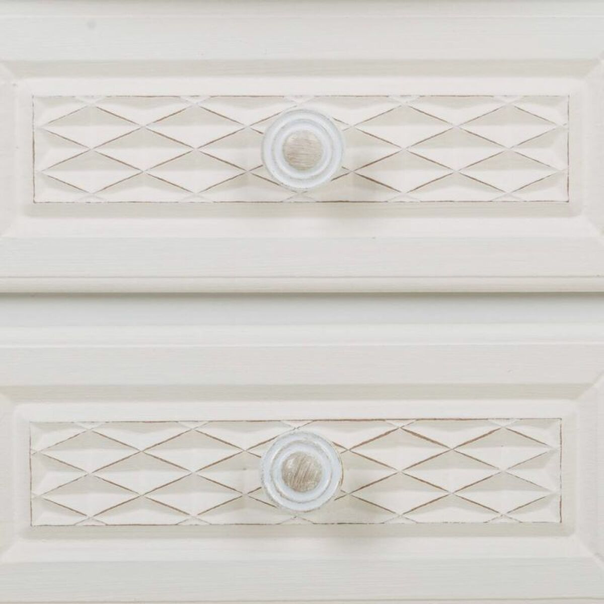 Mesita de Noche Alexandra House Living Blanco Crema 31 x 71 x 38 cm