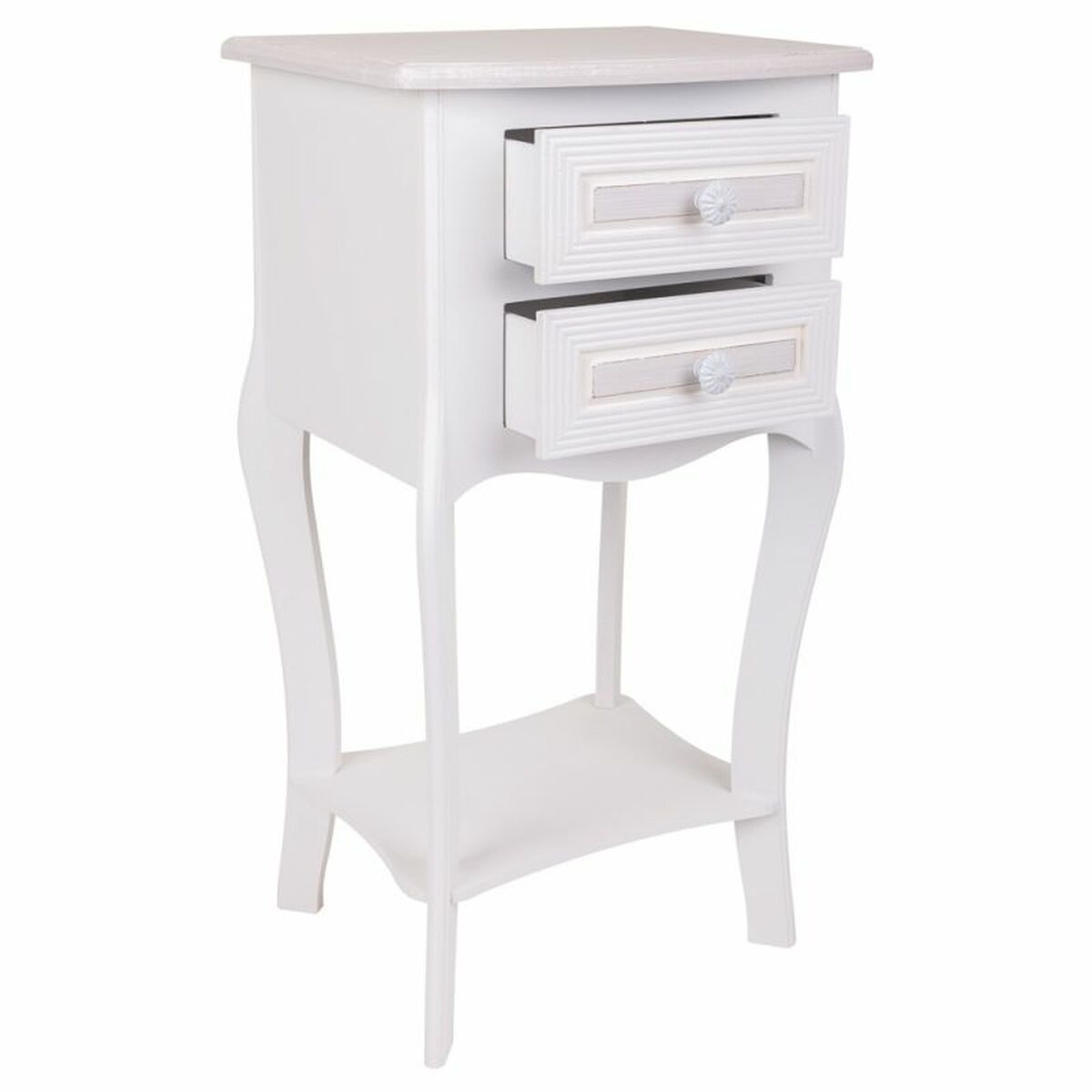 Mesita de Noche Alexandra House Living Blanco 31 x 71 x 38 cm