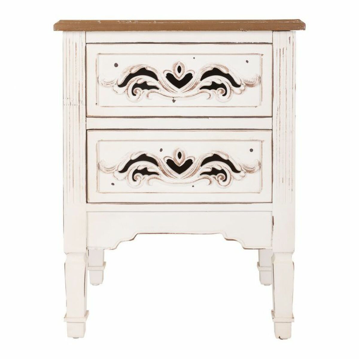 Mesita de Noche Alexandra House Living Blanco 38 x 62 x 48 cm