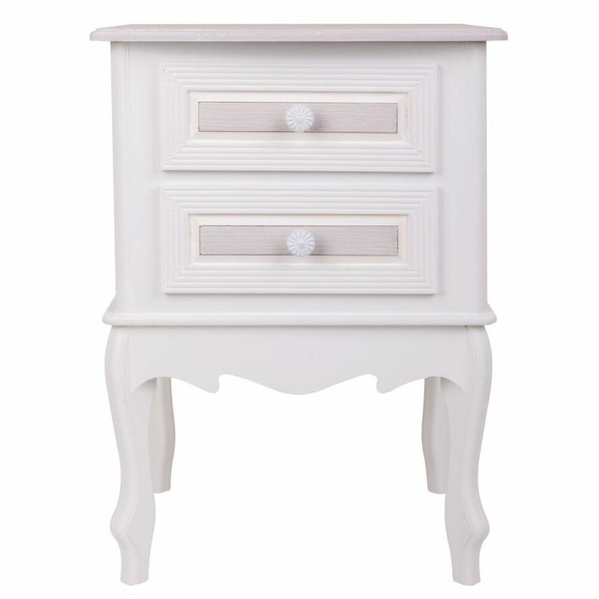 Mesita de Noche Alexandra House Living Blanco 34 x 57 x 42 cm