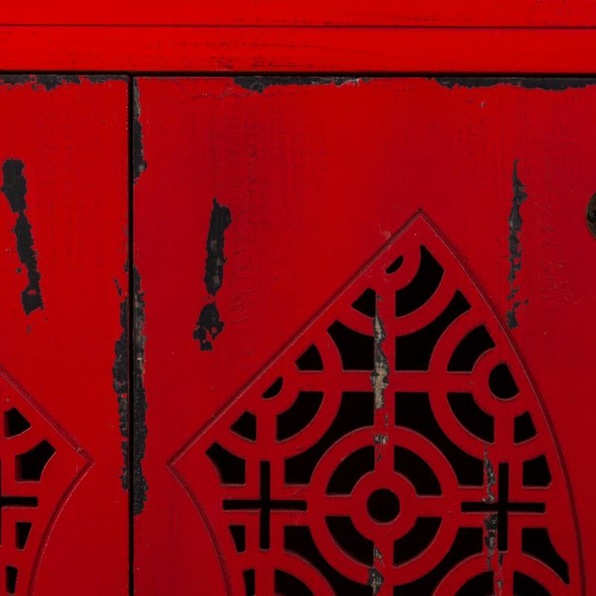 Aparador Alexandra House Living Rojo Madera de abeto Madera MDF 40 x 86 x 120 cm