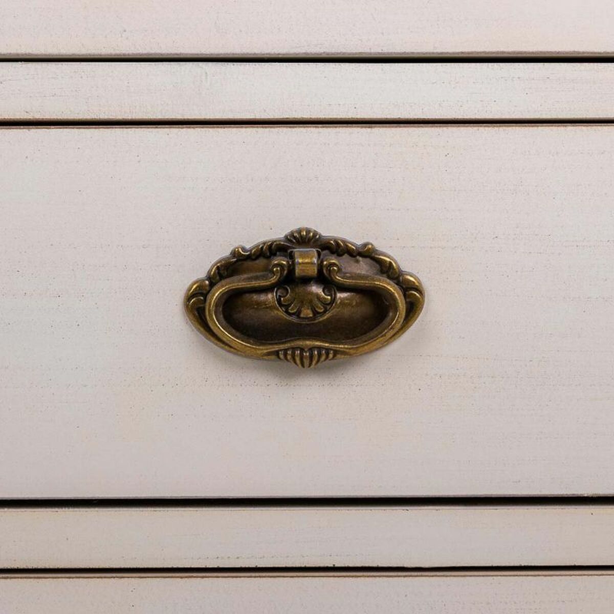 Cómoda Alexandra House Living Blanco Ratán Madera de abeto Madera MDF 36 x 90 x 82 cm