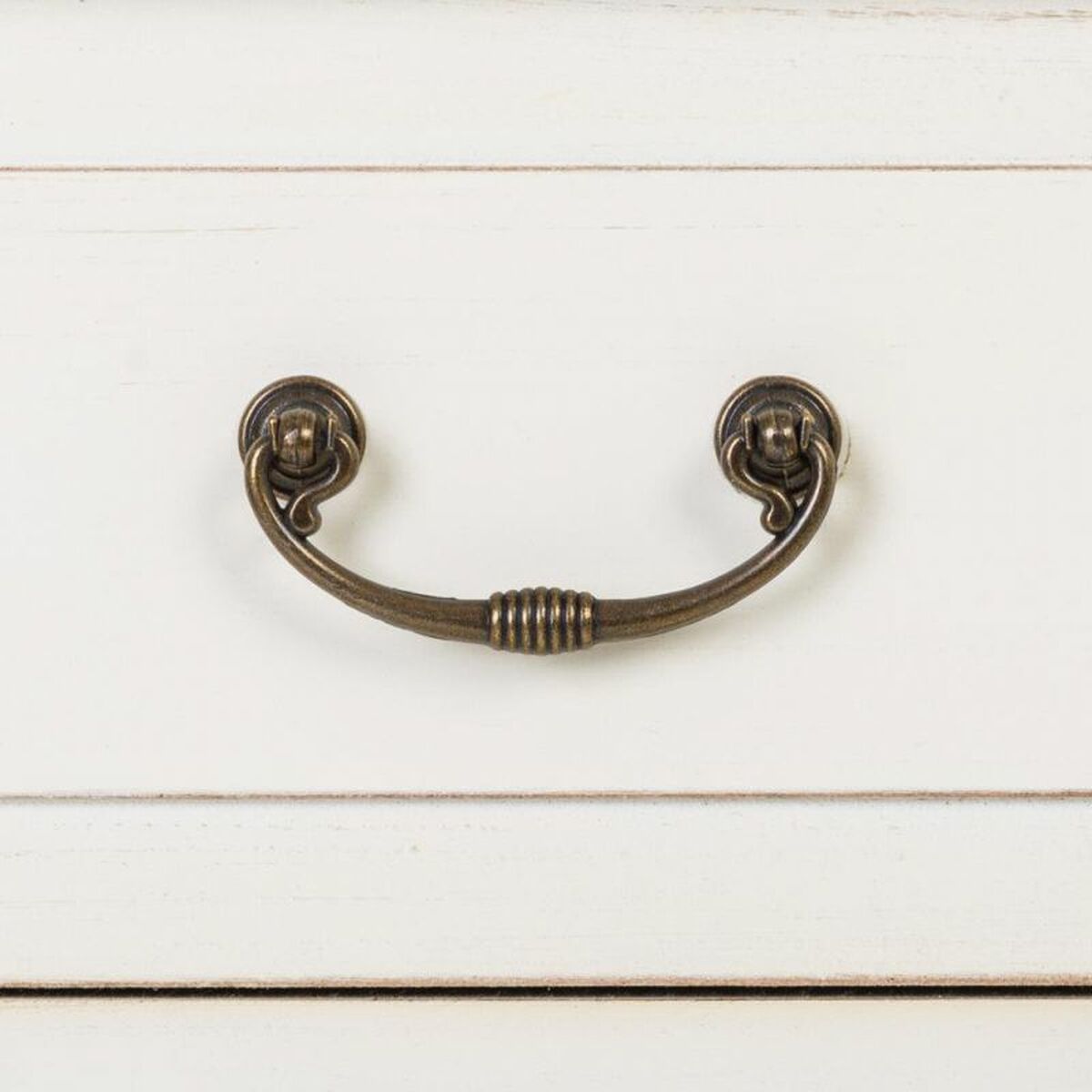 Cómoda Alexandra House Living Blanco Ratán Madera de abeto Madera MDF 72 x 38 x 88 cm