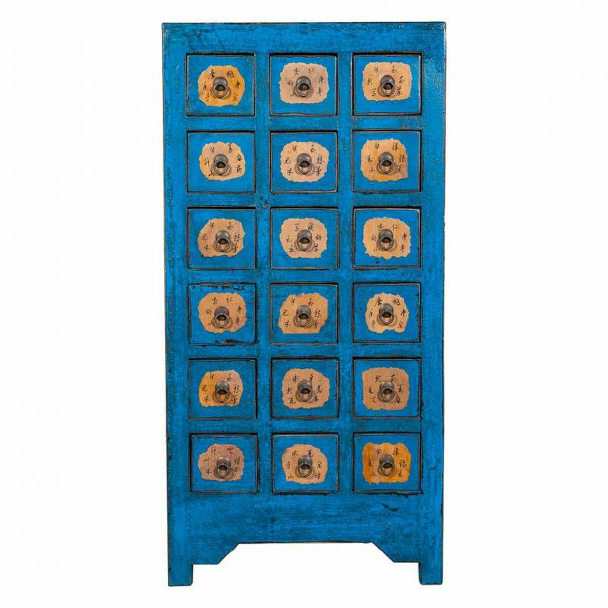 Cajonera Alexandra House Living Azul Madera de olmo 49 x 118 x 58 cm