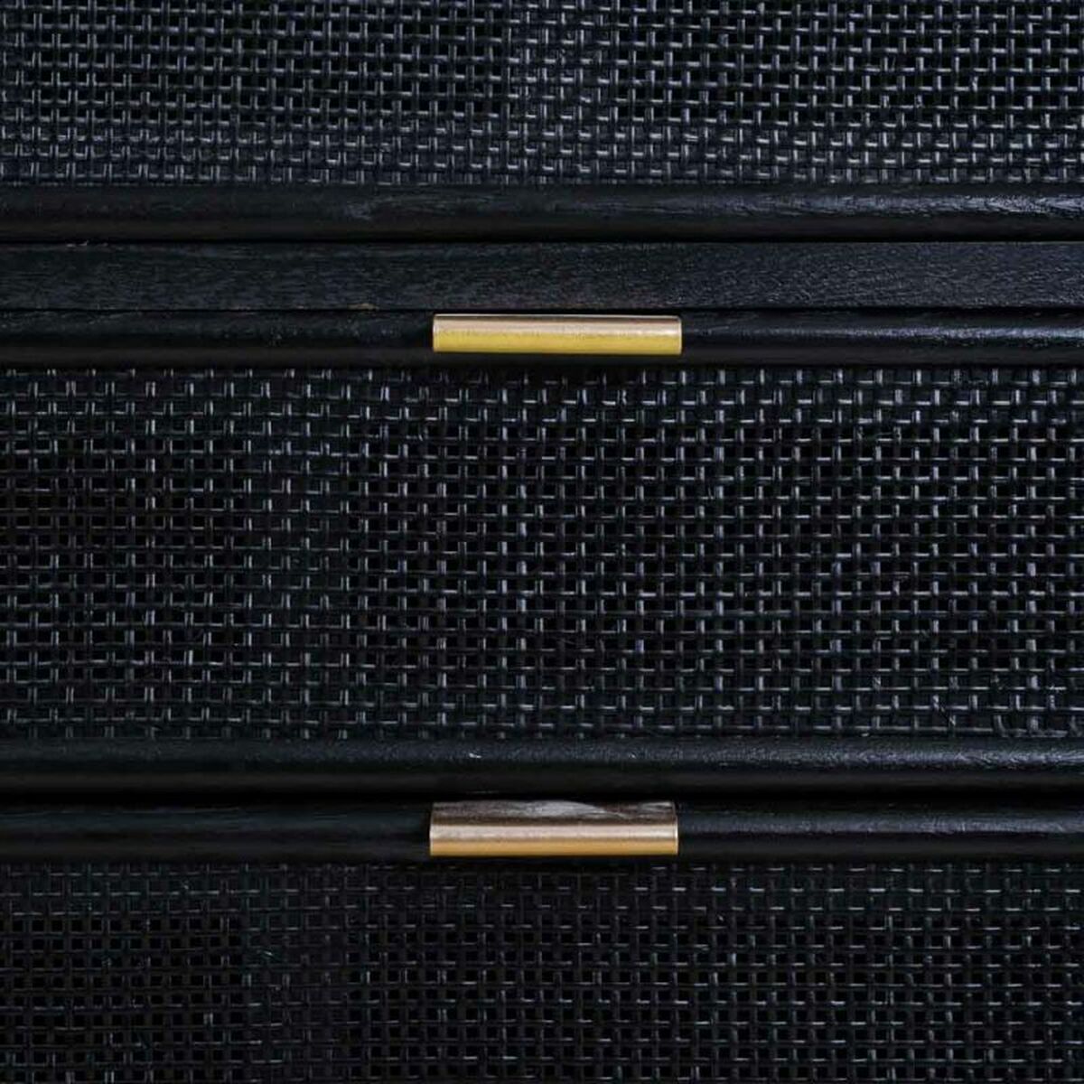 Cómoda Alexandra House Living Negro Dorado Madera MDF