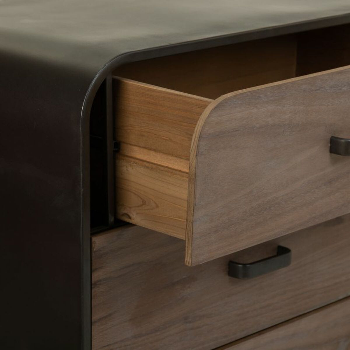 Cómoda Alexandra House Living Marrón Madera Hierro Chapa Madera de abeto 40 x 78 x 120 cm