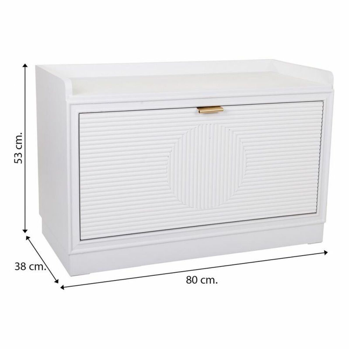 Banqueta Alexandra House Living Dorado Madera MDF 38 x 53 x 80 cm Zapatero