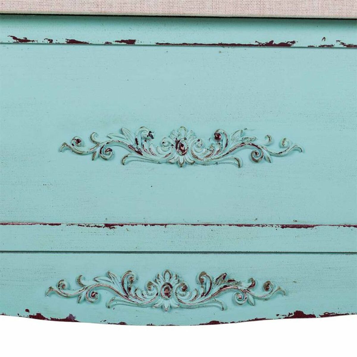 Banqueta Alexandra House Living Azul Esponja Madera de abeto Madera MDF 43 x 48 x 120 cm